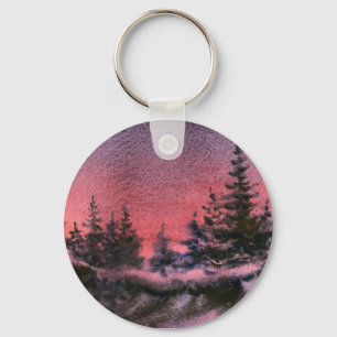 Porte-clés Porte - clé du paysage d'hiver