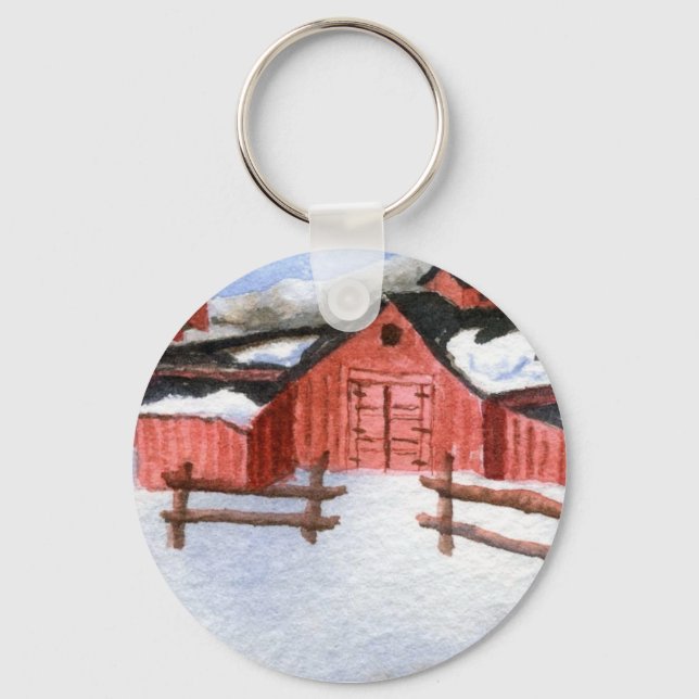 Porte-clés Porte - clé du paysage d'hiver (Recto)
