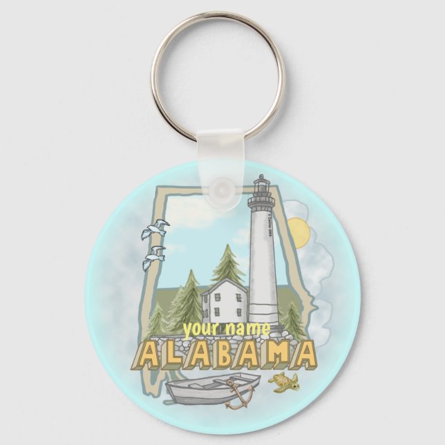 Porte-clés Porte - clé du phare de l'Alabama (Recto)