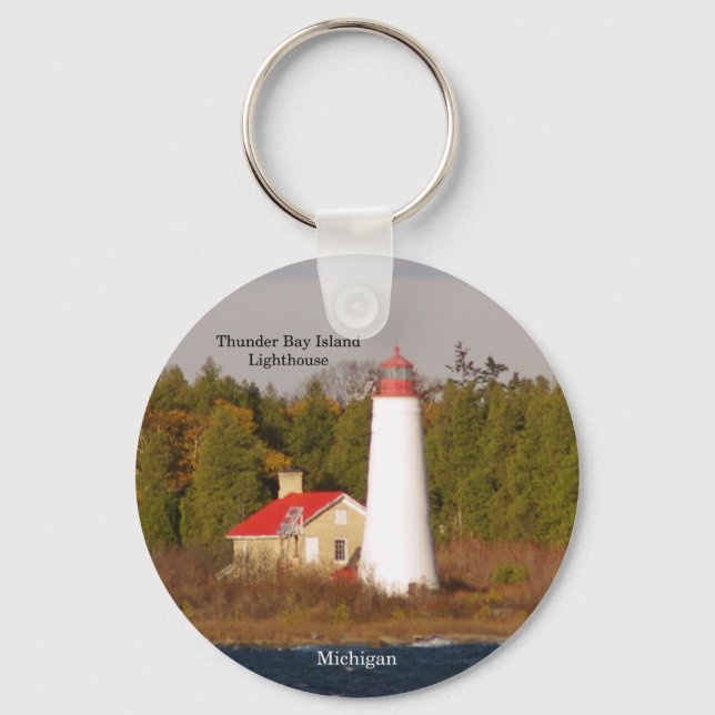 Porte-clés Porte - clé du phare de Thunder Bay Island (Recto)