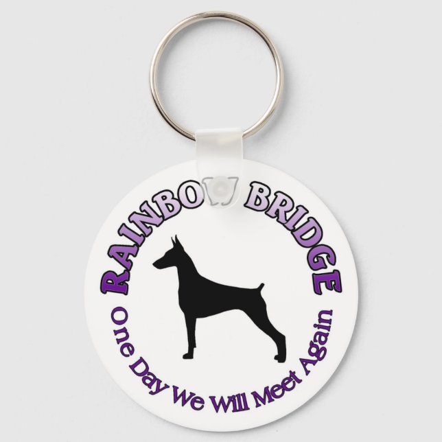 PORTE-CLÉS PORTE - CLÉ DU PONT DOBERMAN RAINBOW (Recto)