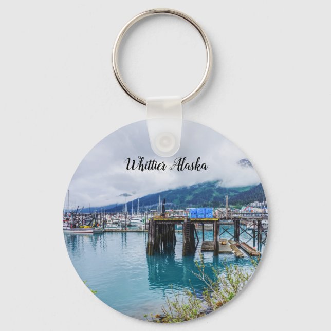 Porte-clés Porte - clé du port de Whittier Alaska (Recto)