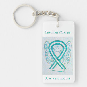 Porte-clés Porte - clé du ruban de sensibilisation au cancer