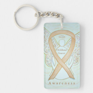 Porte-clés Porte - clé du ruban Sensibilisation à l'angle con