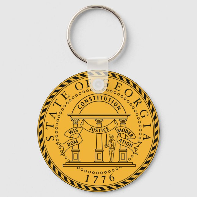 Porte-clés Porte - clé du sceau d'État de Géorgie (Recto)