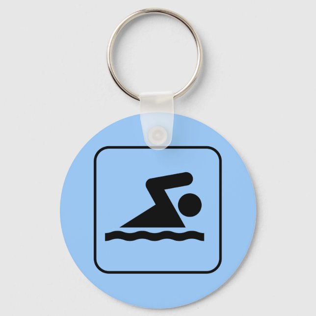 Porte-clés Porte - clé du symbole de natation (Recto)
