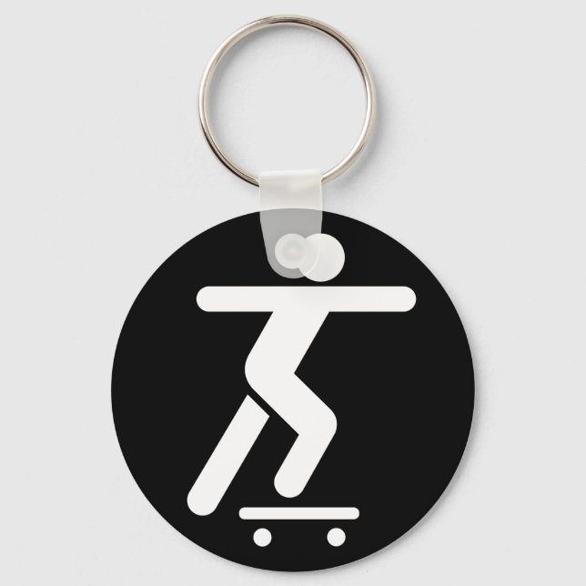 Porte-clés Porte - clé du symbole de skateboard (Recto)
