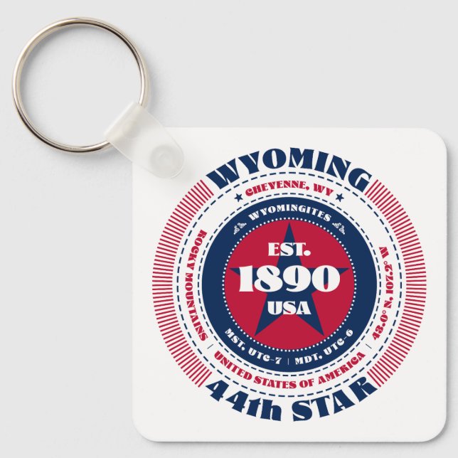 Porte-clés Porte - clé du Wyoming (Recto)