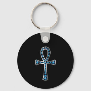 Porte-clés Porte - clé égyptien Anhk avec "Aquamarine"