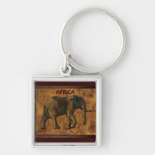 PORTE-CLÉS PORTE - CLÉ ELEPHANT AFRICAIN (Devant)
