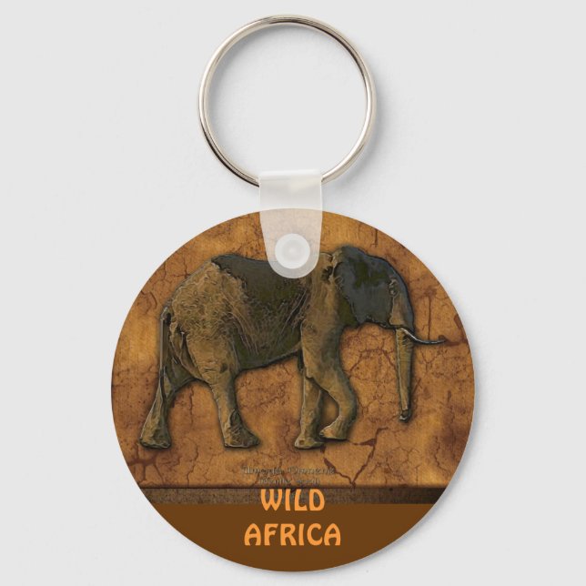 PORTE-CLÉS PORTE - CLÉ ELEPHANT AFRICAIN (Recto)