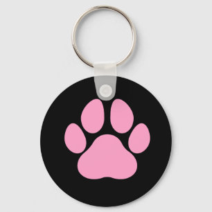 Porte-clés Porte - clé Empreinte de patte de chien rose