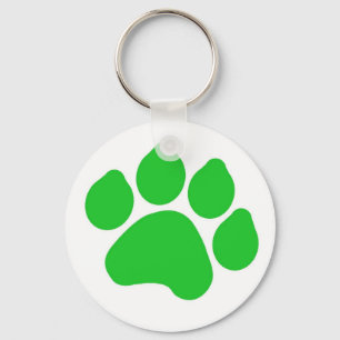 Porte-clés Porte - clé Empreinte de patte vert
