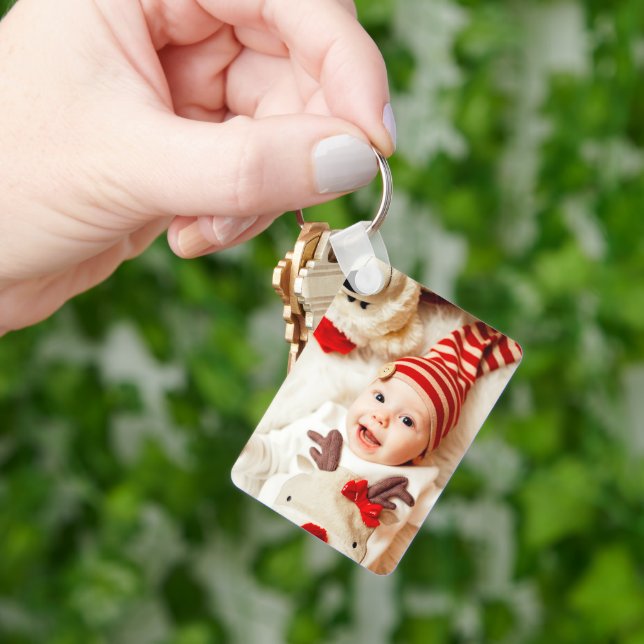 Porte-clés Porte - clé en aluminium à deux côtés sur mesure (main)