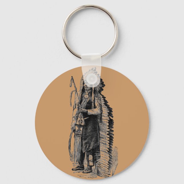 Porte-clés Porte - clé en chef indien (Recto)