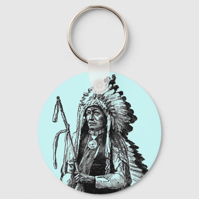 Porte-clés Porte - clé en chef indien (Recto)