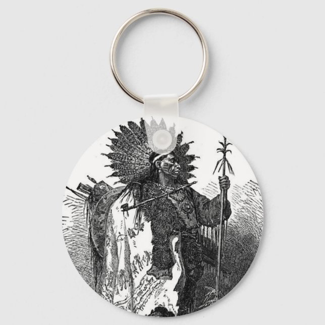 Porte-clés Porte - clé en chef indien (Recto)