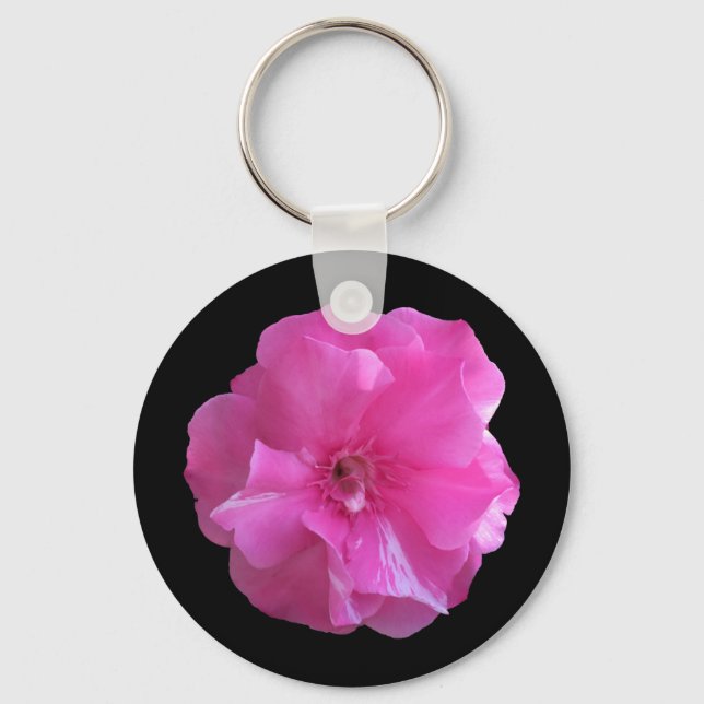 Porte-clés Porte - clé en fleurs roses (Recto)