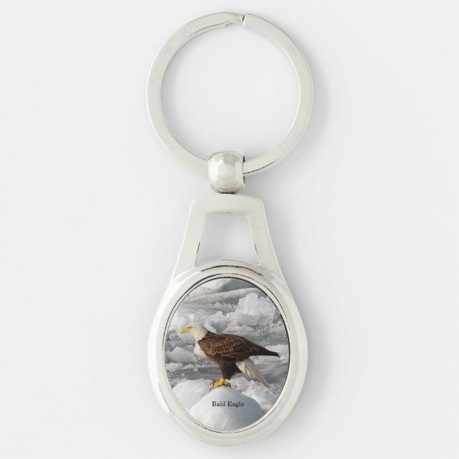 Porte-clés Porte - clé en métal Bald Eagle (Devant)