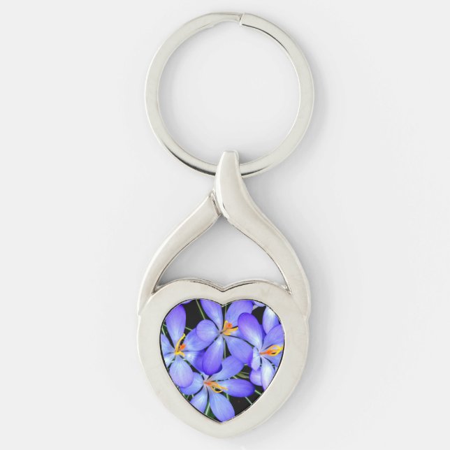 Porte-clés Porte - clé en métal de fleurs (Devant)
