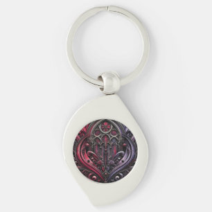 Porte-clés Porte - clé en métal gothique avec design Rose Cri