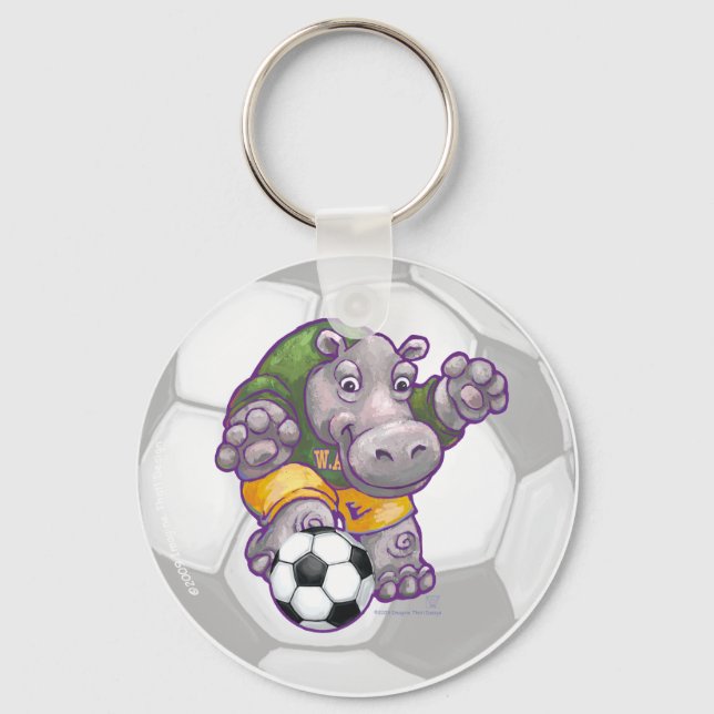 Porte-clés Porte - clé étoile de football hippo (Recto)