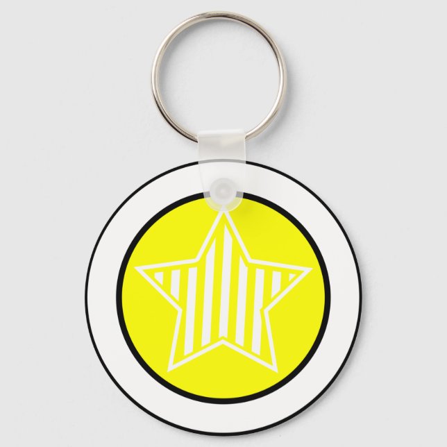 Porte-clés Porte - clé étoile jaune et blanche (Recto)