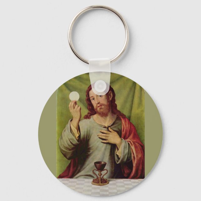 Porte-clés Porte - clé eucharistique Jésus (Recto)