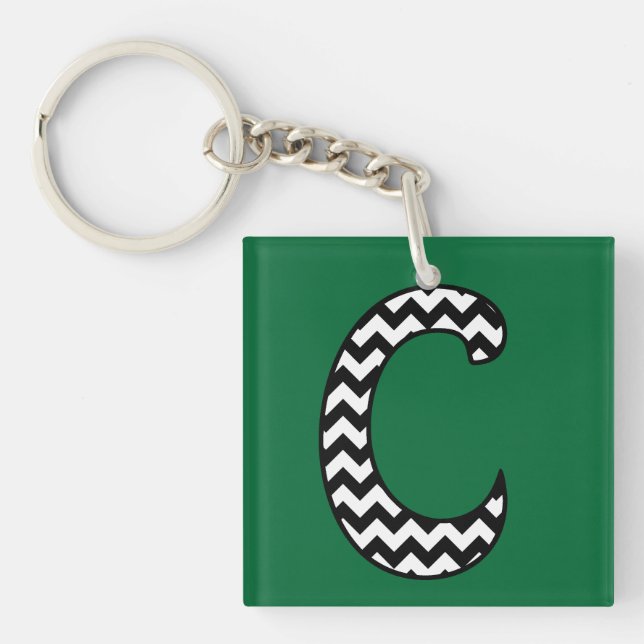 Porte-clés Porte - clé fait sur commande de monogramme : C : (Devant)