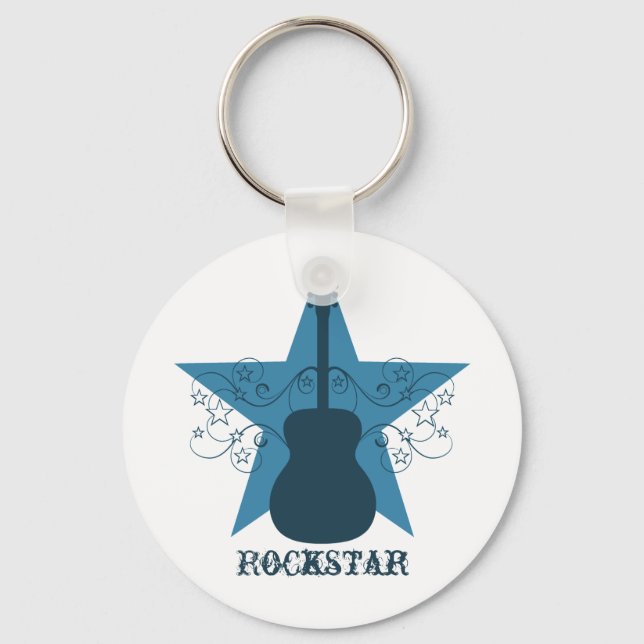 Porte-clés Porte - clé Fancy Guitare Star Fwils, Royal Blue (Recto)