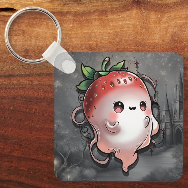Porte-clés Porte - clé Fantôme fraise (Recto)
