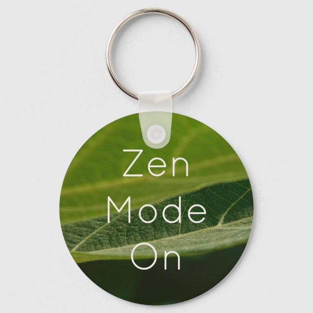 Porte-clés Porte - clé feuille zen - "Mode zen" (Recto)