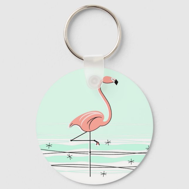 Porte-clés porte - clé Flamant rose (Recto)