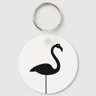 Porte-clés Porte - clé Flamant rose noir et blanc
