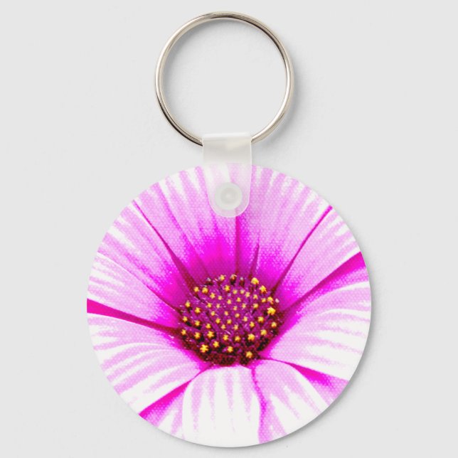 Porte-clés Porte - clé fleuri rose (Recto)