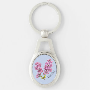 Porte-clés Porte - clé - fleurs lilas avec le nom