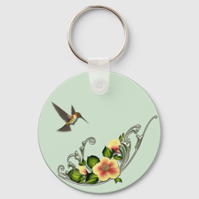 Porte-clés porte - clé floral (Recto)