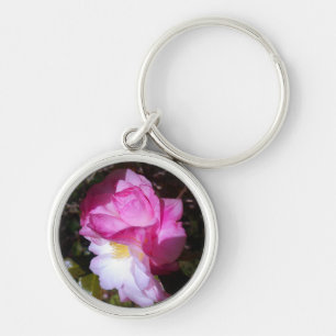 Porte-clés Porte - clé floral à deux fleurs rose Camellia