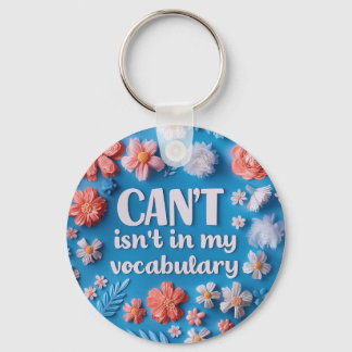 Porte-clés Porte - clé floral bleu inspiré