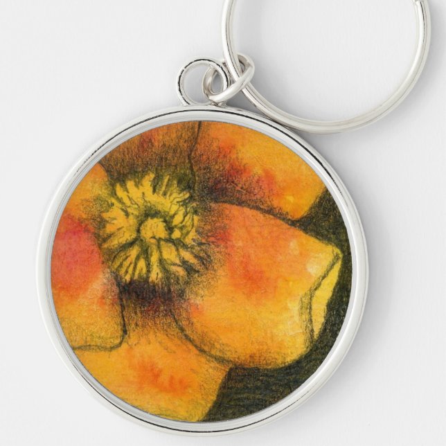 Porte-clés porte - clé floral "Buttercup" (Devant)