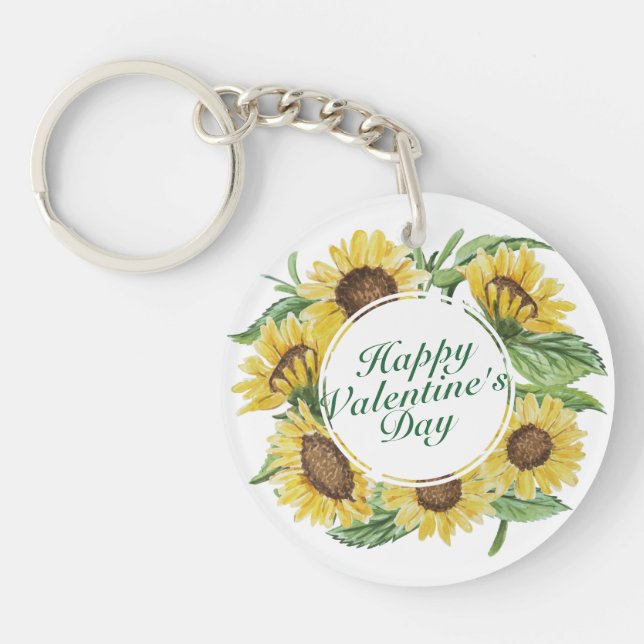 Porte-clés Porte - clé floral de cadre de Saint-Valentin de (Devant)