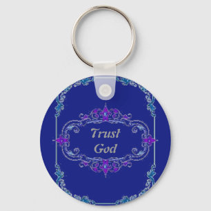 Porte-clés Porte - clé floral de Dieu de confiance