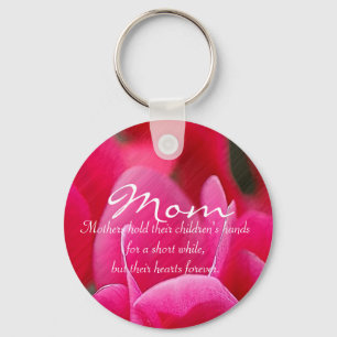 Porte-clés Porte - clé floral rose de "maman"