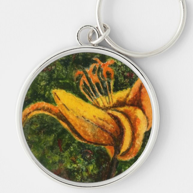 Porte-clés porte - clé floral "Wild Day Lilly" (Devant)