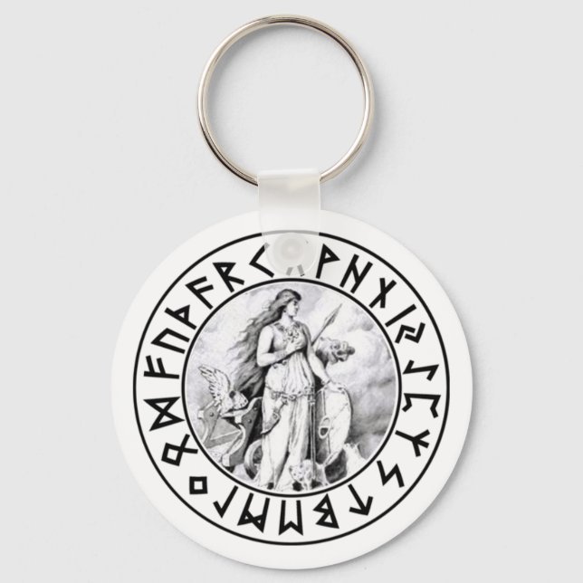 Porte-clés porte - clé Freya Rune Shield (Recto)
