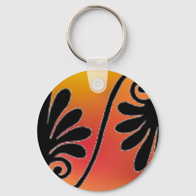 Porte-clés Porte - clé frontalier rouge et orange (Recto)
