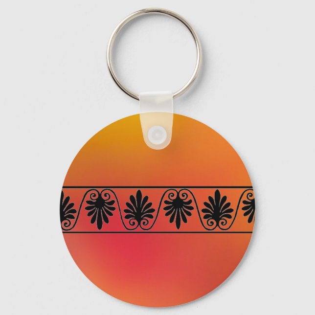 Porte-clés Porte - clé frontalier rouge et orange (Recto)