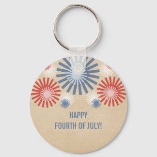 Porte-clés Porte - clé Funky 4 juillet Fireworks