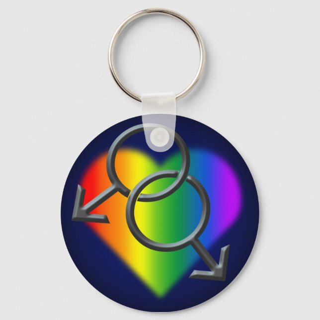 Porte-clés Porte - clé Gay pride homme Rainbow Love Cadeau (Recto)