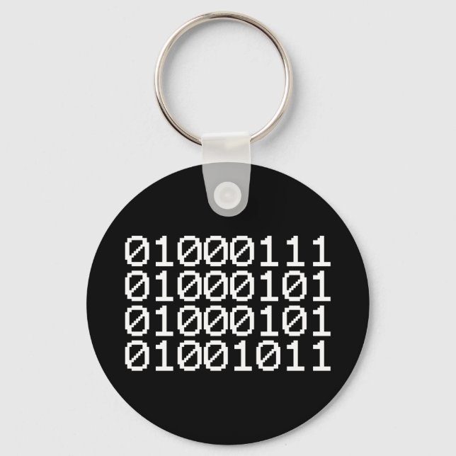 PORTE-CLÉS PORTE - CLÉ GEEK BINARY (Recto)